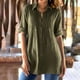 thumbnail image 2 of Vestidos Casuales Para Mujer, Blusas De Mujer De Moda Moda de verano para mujer, cuello en V, manga tres cuartos, color liso, 2 of 8