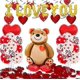 thumbnail image 1 of CHAO Juego de globos para el día de San Valentín, 12 pulgadas, con estampado de amor, para decoración de bodas, fiestas y confesiones, 1 of 1