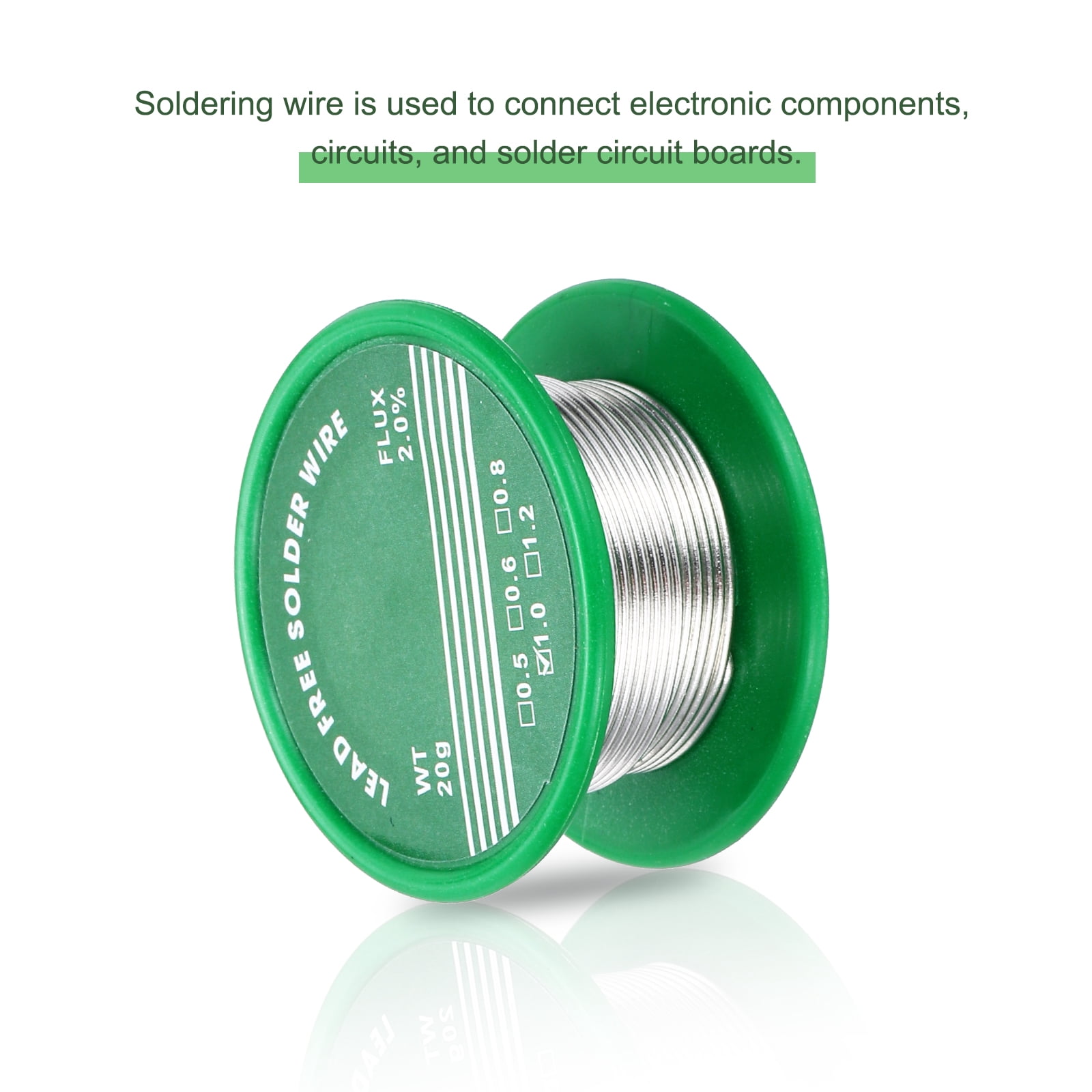 2pcs Rosin Core Solder, 20g Tin Solder Wire Flux Core Solder 1mm for Electrical Soldering