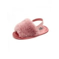 thumbnail image 5 of Baby Infant Sandal Girls Soft Sole Shoes Plush Slide Sandal First Walkers Anti-slip Walking Shoes （0-18M）, 5 of 5