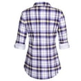 thumbnail image 3 of Spring & Autumn Women's Gingham Shirt with Pocket and Button Comfortable, Casual Printed Design Suitable for Multiple Occasions, Available in Various Sizes, Easy Care Instructions, 3 of 3