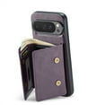 thumbnail image 2 of ELEHOLD Case for Google Pixel 9A, Faux Leather TPU Back Shockproof Anti-Scratch Flip Stand Magnetic Datachable Card Cash Slots Wallet Case, Purple, 2 of 12