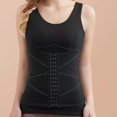 thumbnail image 1 of RXIRUCGD Mode Femmes Coussin de Poitrine Col Rond Modelant Chauffant Haut Chaud (Noir, Taille : 2TG), 1 of 3