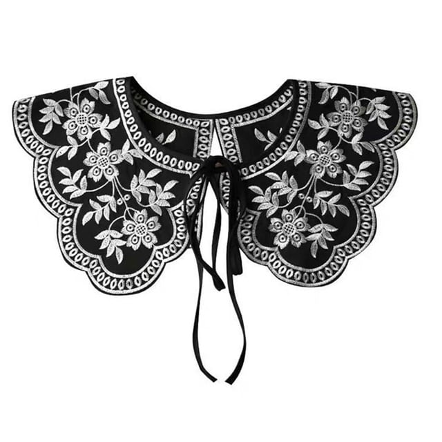 MasteelfCA 1Pc Embroidery Collar Retro Fake Collar Embroidered Shawl Clothing Accessory