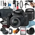 thumbnail image 1 of Canon EOS 2000D / Rebel T7 DSLR Camera Bundle with 18-55mm Zoom Lens + 64GB Card + Case + Tripod + ZeeTech Accessory, 1 of 9