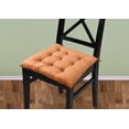 thumbnail image 3 of Handcrafted Velvet Chair Seat Pads Cushions Tufted with Ties - 16''x16'' | 3'' Thick | Set of 2, 3 of 5