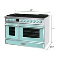 thumbnail image 3 of Akicon 48 Inch Freestanding Gas Range with 8 Sealed Burners Cooktop, 6.7 Cu.Ft. Dual Zone Capacity, Natural Gas/LP Convertible-BESBESB1, 3 of 5