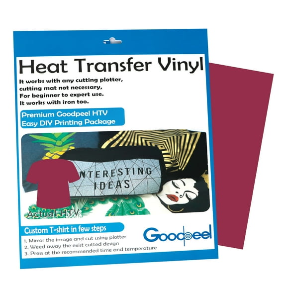Goodpeel hotpeel HTV 10in X 12in 15 sheets pack Magenta