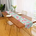 thumbnail image 3 of GZHJMY Flamingo Flowers Table Runner Seasonal Table Cloth Runner for Kitchen Dining Table Wedding Party Holiday Coffee Dining Home Decor 13 x 90 Inches, 3 of 7