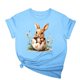 thumbnail image 1 of Tops de Cuello Alto para las Mujeres Amante Impreso Camiseta Cuello Redondo Manga Corta, Poliéster Spandex, 1 of 7