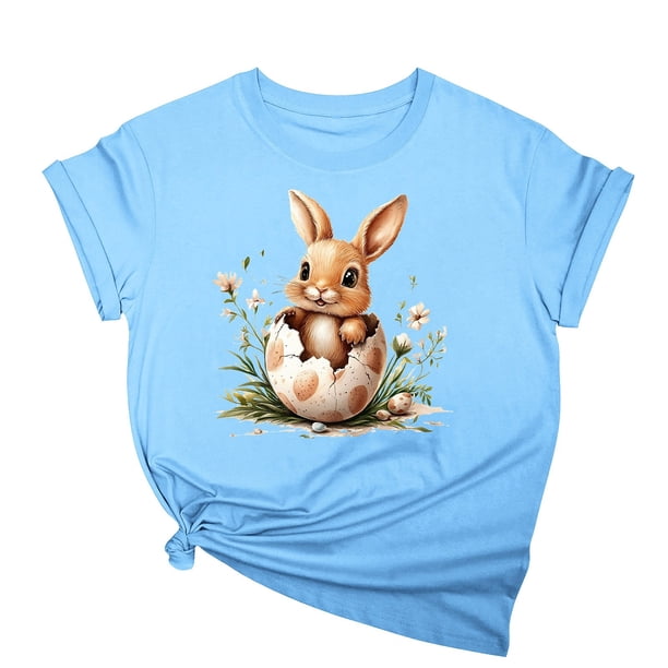 Tops de Cuello Alto para las Mujeres Amante Impreso Camiseta Cuello Redondo Manga Corta, Poliéster Spandex