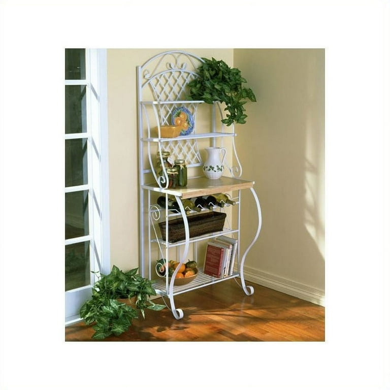Southern Enterprises Trellis Bakers Rack with Wine Storage Walmart
