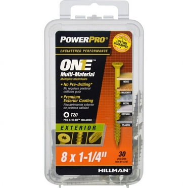 Hillman Fasteners 240667 8 x 1.25 in. Exterior Flat Head One Screw - Bronze Epoxy   Pack of 5
