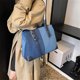 thumbnail image 5 of Bolso Transporte Mano Hombro Empalmado PU Mezclilla Alta Capacidad () Azul, 5 of 9
