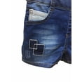 thumbnail image 6 of Kidscool Space Baby Easy Diaper Changing Patchwork Decor Fashion Jeans Shortalls,Blue,6-12 Months, 6 of 8