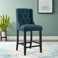 thumbnail image 7 of Modway Baronet 26.5" Tufted Button Polyester Solid Wood Counter Stool in Azure, 7 of 7