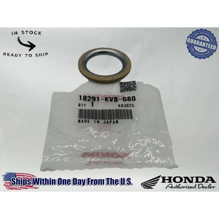 Honda Genuine OEM Authentic Exhaust Pipe Gasket 18291-KV8-680
