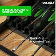 thumbnail image 5 of TOOLZILLA 9 Piece Magnetic Screwdriver Set with Flathead Screwdrivers - Essential Tools for DIY Enthusiasts, 5 of 7