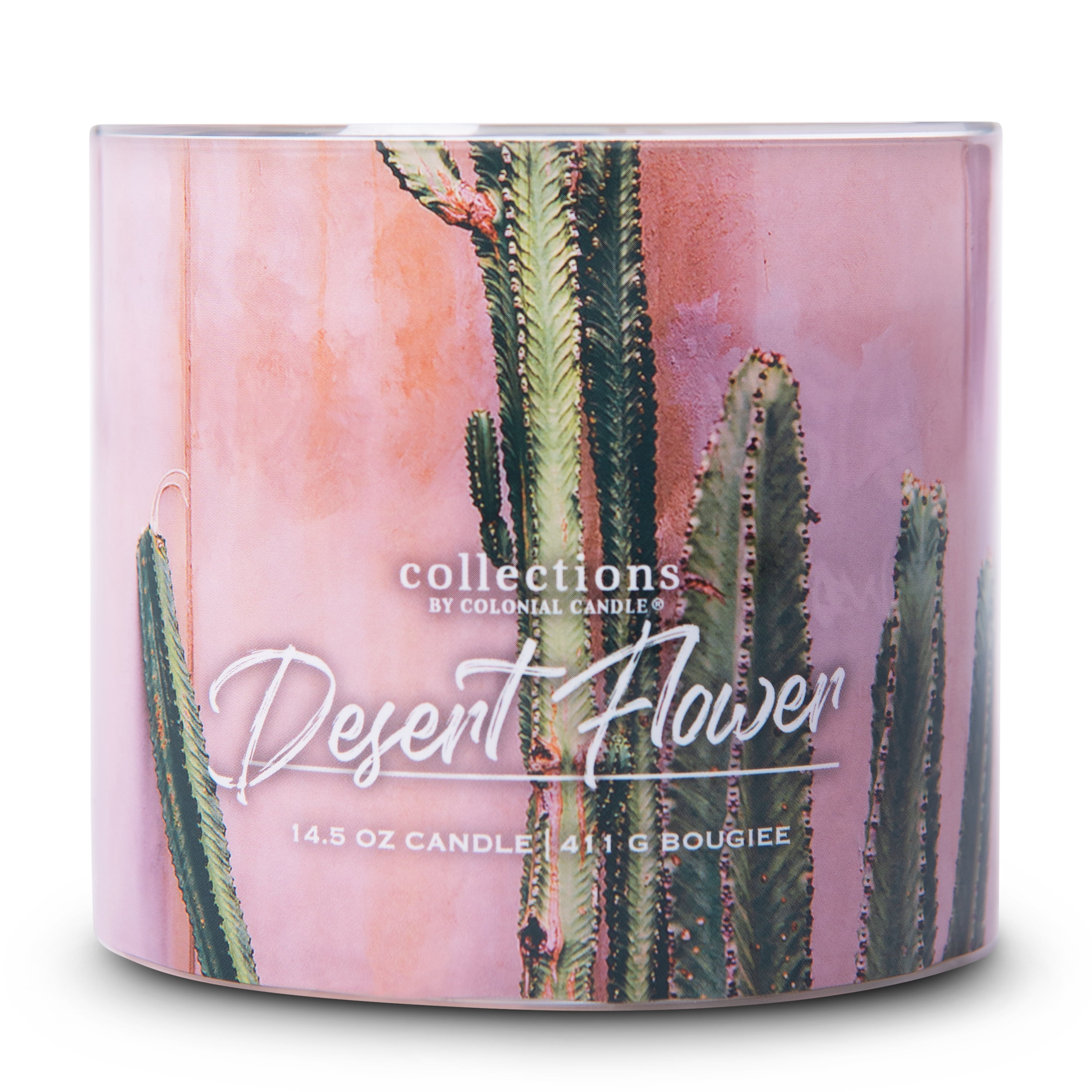 Colonial Candle Desert Flower 14.5oz 3 Wick Candle, Multicolor