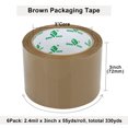 thumbnail image 7 of Brown Packing Tape 3 inch x55 Yards, 2.4 mil Thick,Heavy Duty Brown Tape, Brown Packaging Tape Refills for Shipping, Mailing, Moving & Storage, 7 of 7