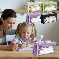 Pencil Pouch Large Capacity Pencil Case,Transparent Pencil Bag,Wide Opening Aesthetic Pen Pouch Bag,Stationery Pen Case for Men's and Women's Office Supplies