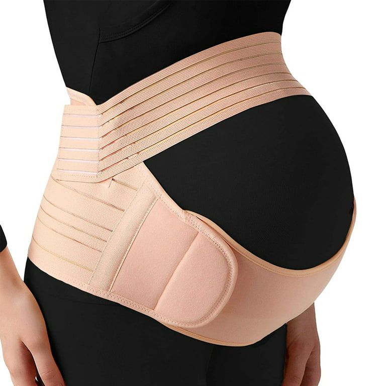 3 in 1 Maternity Belly Band Pregnancy Support Belt, Waist Abdomen Belly  Back Brace Band Pregnancy Pelvic Support Belt Bump Brace Strap Back Pain  Relief Soft & Breathable Adjustable Size 