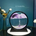 thumbnail image 1 of 1pc Moving Sand Art Picture Round/Rectangular Glass 3D Deep Sea Sandscape In Motion Display Flowing Sand Frame Relaxing Desktop Home Office Work Decor, 1 of 5