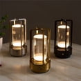 thumbnail image 3 of LáMpara de Cristal Recargable, Mesita Noche, Dormitorio, Mesa TáCtil LED, DecoracióN Restaurante, Luz Dorado, 3 of 6