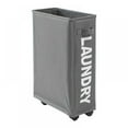 thumbnail image 1 of Panier à Linge Pliable Cadre en Aluminium Grand Chariot avec Roues Multicolore, 1 of 5