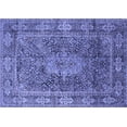 thumbnail image 1 of Ahgly Company Machine Washable Indoor Rectangle Medallion Blue Traditional Area Rugs, 5' x 7', 1 of 4