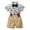 Blue#F, variant on JCCXIN Toddler Boys Short Sleeve Cartoon Dinosaur Shirt Tops Shorts With Bowknot Child Kids Gentleman Outfit Sets Bowtie Formal Dress Clothes Suit Adorable Clothes Sets