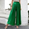 thumbnail image 5 of XFLWAM Womens Wide Leg Palazzo Pants High Waisted Lounge Pant Smocked Pleated Loose Casual Pant Suits for Women Green XL, 5 of 8