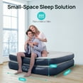 thumbnail image 2 of Inflatable Air Mattress,Guest Bed, Double Height, with Flocked Top, Internal Electric Pump, for Apartment, Small Home Full Size, 2 of 7