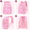 thumbnail image 3 of Kids School Backpack Set for Girls, 3 in 1 School Bag with Lunch Bag & Pencil Case for Primary Middle Students - Pink, 3 of 7