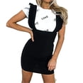 thumbnail image 2 of Liacowi Women Skirt Plaid Ruffle Straps Back Zipper Up Slim-Fit Skirt, 2 of 7