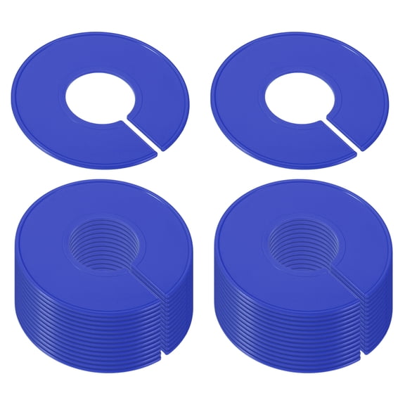 Uxcell Clothes Dividers, Closet Clothing Rack Dividers Blank Round Separator, Dark Blue 30 Pack