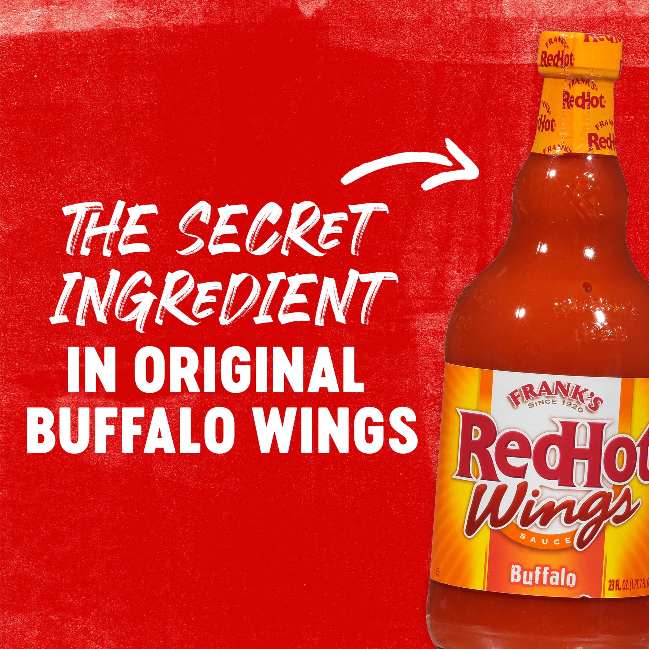 Frank's RedHot Kosher Buffalo Wings Hot Sauce, 23.0 fl oz Bottle