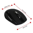 thumbnail image 2 of Ratón inalámbrico 2.4G Computadora que trabaja para juegos, inalámbrico, alimentado por batería, 1600DPI, ratón óptico de plástico, negro mate Inevent EL4655-05B, 2 of 7