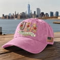 thumbnail image 2 of United States 250th Anniversary Hat Independence Day USA American Flag Cap Adjustable Retro Distressed Cap 1776-2026 Commemorative USA 250 Merchandise,Pink, 2 of 6