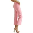 thumbnail image 4 of Womens Cotton Blend Straight Leg Cropped Pants with Pockets Light Pink Medium, 4 of 6