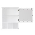 thumbnail image 4 of YAHAOLHGD Bathroom Cabinet Single Door Three Compartment Storage White, 4 of 5