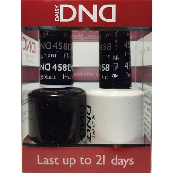 DND Nail Polish Gel & Matching Lacquer Set (458 - Fresh Eggplant)