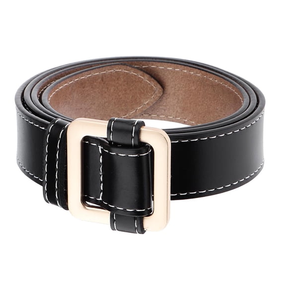 Yunhgft Women Vintage PU Leather Belt Waist Belt Waistband Alloy Black