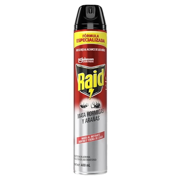 Insecticida en Aerosol Raid Especializado Mata Hormigas y Arañas 400 ml