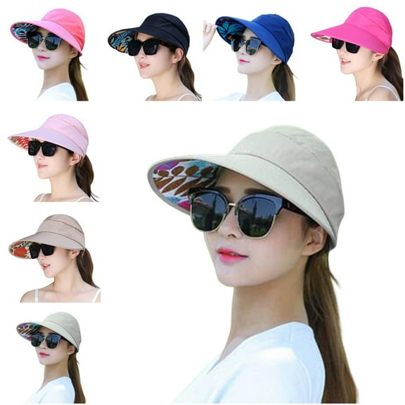 Sun Hat for Women - Wide Brim Sun Hat UV Protection Caps Floppy Beach Packable Visor