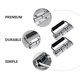 thumbnail image 3 of Luxshiny 2Ud Manija Para Caso Plegable Con Recubrimiento De Goma Y Inoxidable Plata, 3 of 6