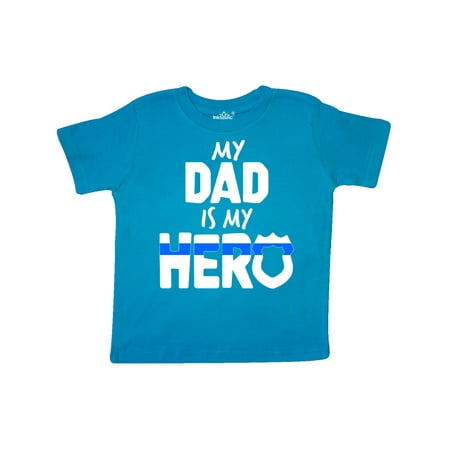 

Inktastic My Dad is my Hero Police Officer Family Gift Toddler Boy or Toddler Girl T-Shirt