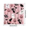 thumbnail image 2 of Happy Halloween Shower Curtain Cute Pumpkin Scary Cartoon Halloween Holiday Party Scary Night Bathroom Decoration With Hook, 2 of 4
