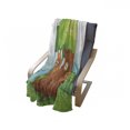 thumbnail image 3 of Tree House Soft Flannel Fleece Throw Blanket, Cartoon Fantasy Home in a Majestic Tree Nursery Fairytale Themed, Cozy Plush for Indoor and Outdoor Use, 50" x 60", Lime Green Multicolor, by Ambesonne, 3 of 5