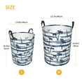 thumbnail image 2 of Lsque Retro Coconut Tree pattern Laundry Hamper Basket, Tall Woven Rope Hamper Basket for Clothes, Lightweight Storage Basket, Collapsible Waterproof-Small, 2 of 8